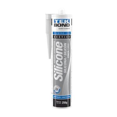 Imagem de Silicone Acético Cinza 256G Tekbond para Vedação e Selagem Antifungo em Construção Civi...
