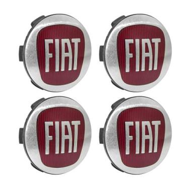 Imagem de Jogo Calotinha 56mm Centro de Roda Scorro Fiat Vermelho - DCAPS