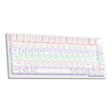 Imagem de Teclado mecânico para jogos Newmen GM326 75% com LED Rainbow