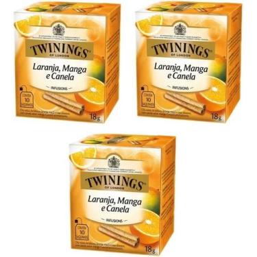 Imagem de Kit Chá Twinings Misto Laranja Manga e Canela 20g - 3 unidades