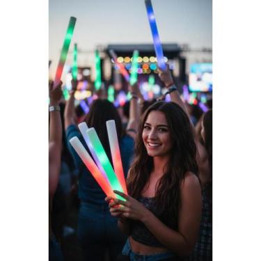 Imagem de 2x Kit 15 Bastões LED Neon Festa Formatura Balada Colorido 4 - Congrat