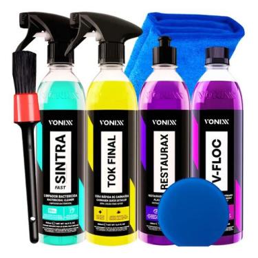 Imagem de Kit Shampoo V-floc Restaurax Sintra Cera Tok Final Vonixx