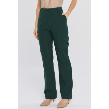 Imagem de Calça PKS de Alfaiataria Reta Clássica Verde, M