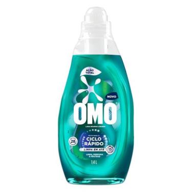 Imagem de Lava-roupas liquido omo ciclo rapido acao total frasco 1,4l omo