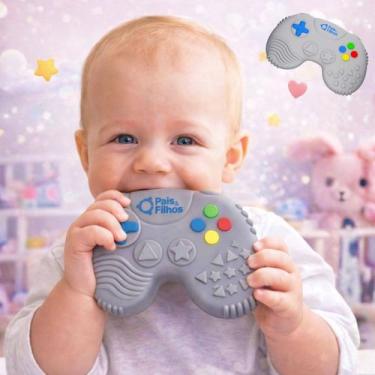 Imagem de Mordedor Mini Joystick Bebe Vinil Controle Macio +4m Dente - Pais e Fi