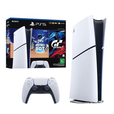 Imagem de Console Playstation 5 Slim Edição Digital 825GB Com 2 Jogos Branco