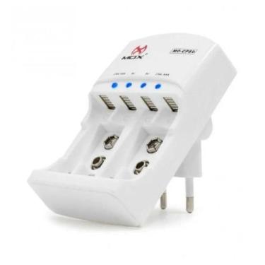 Imagem de Carregador De Pilhas AA AAA E Baterias 9v Mox CP-50 Bivolt Automatico 