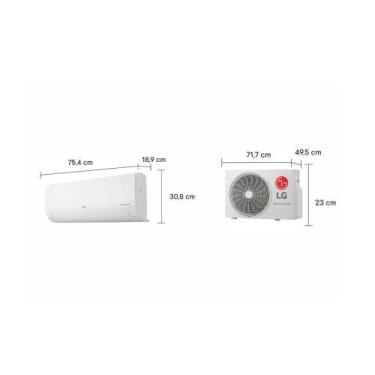 Imagem de Ar Condicionado Split Parede LG Dual Compact +ai Inverter 09000 BTU Qu