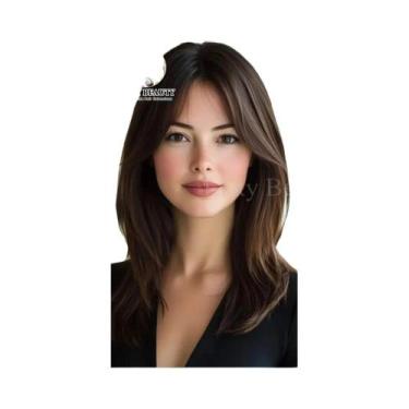 Imagem de Apliques De Cabelo Humano Castanho Para Mulheres, 100% Naturais, Com C