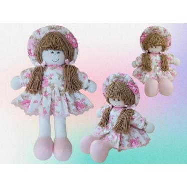 Imagem de Boneca De Pano Clarinha 37cm Brinquedo Decoração Nicho - XÚ BABY, Clar