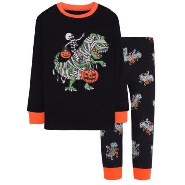 Imagem de Pijama DAUGHTER QUEEN Boys Dinosaur 100% algodão 5T por 5 anos