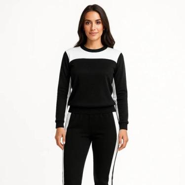 Imagem de Conjunto Feminino Academia Moletom Agasalho Inverno - Feminine Concept