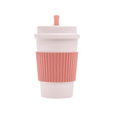 Imagem de Copo Café Bambu Ecológico Tampa e Luva Protetora Cafeteria - Losan