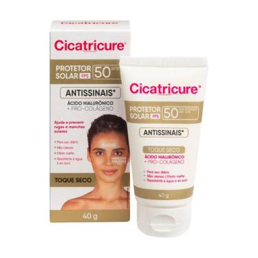 Imagem de Protetor Solar Facial Cicatricure Antissinais Mate FPS50 40g - GENOMMA