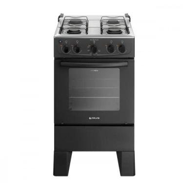 Imagem de Fogão 4 Bocas Preto com Mesa Inox Atlas Milão Plus Bivolt, Preto, Bivo