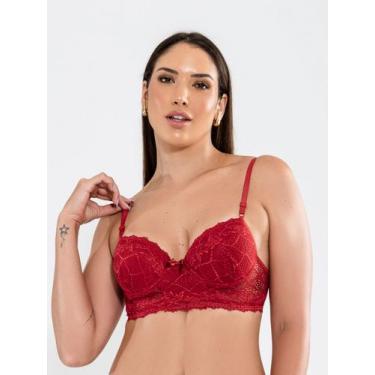 Imagem de Sutia com bojo sexy luxo lingerie de renda - Altiê Intimate, Vermelho,