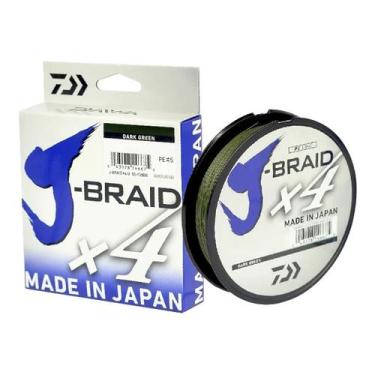 Imagem de Linha Pesca Multifilamento Daiwa J-Braid X4 Fios 270m 0.21mm 20 Lbs Ve