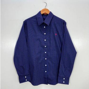 Imagem de Camisa Feminina Manga Longa Xadrez Plus Size - WF WESTERN, Azul, 54
