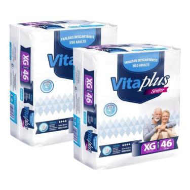 Imagem de Kit Com 2 Pacotão Fralda Geriátrica Adulto Vita Plus Care Barato - Vit