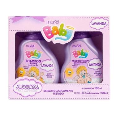 Imagem de Kit muriel baby shampoo e condicionador lavanda suave 100ml hidrata e 