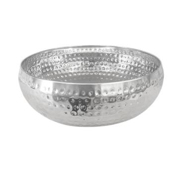 Imagem de Centro de Mesa Martelado Silver Prata 25cm Decoração moderna - Mai Hom