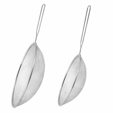 Imagem de Kit Peneira Aço 14cm 18cm Resistente Confeitaria - TUUT