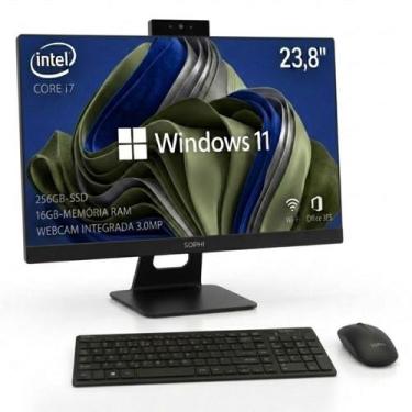 Imagem de All In One Computador Intel Core I7 Ssd256gb 16gbram tela 23,8 pol Ful