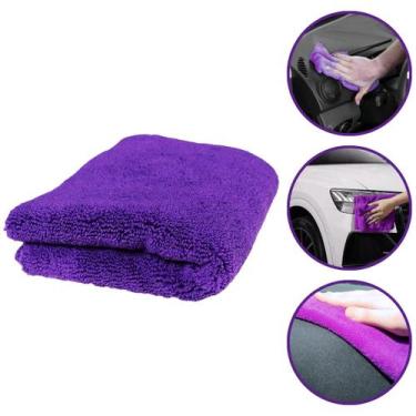 Imagem de Pano de Microfibra Zacs Corte a Laser Roxo 28x28cm  Alta Absorção, Mac
