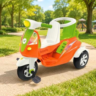 Imagem de Calesita Moto Duo: Carrinho de Passeio e Pedal 2 Lugares + 2 Capacetes