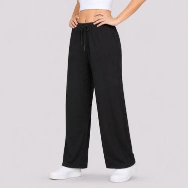 Imagem de Calça Fila Reta Rib Feminina All Black, G