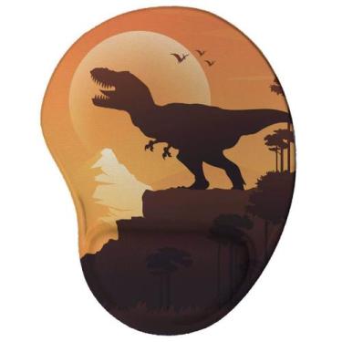 Imagem de Mouse pad Ergonômico Dinossauro T-rex Paisagem Presente Geek - Geek Vi