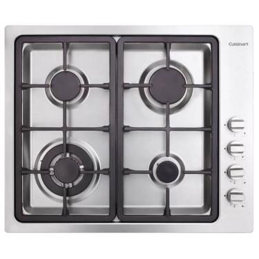 Imagem de Cooktop a Gás Cuisinart 4092740126 4 Bocas em Aço Inox com Trempe em Ferro Fundido Inox 220V