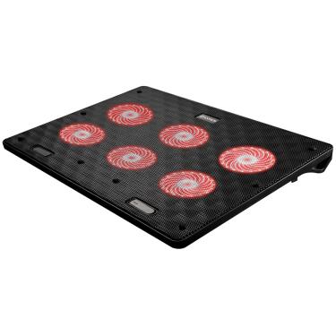 Imagem de Base Para Notebook Gamer hoopson 17'/4 Cooler Led Vermelho + 2 Portas Usb / 3 Ângulos/ Controle De Rotação