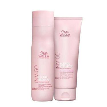 Imagem de Wella Invigo Blonde Recharge Kit Shampoo 250ml + Condicionador 200ml