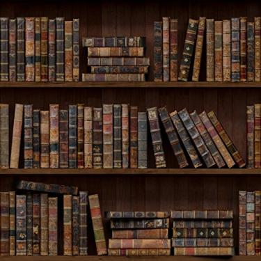 Imagem de Yeele Estante de fundo vintage de 2,4 x 2,4 m Retro Bookstack Antiguidade Livros Antigos Biblioteca Museu Retrô Estante Fotografia Fundo Estudante Adulto Artístico Foto Cabine Vídeo Tiro Studio Adereços