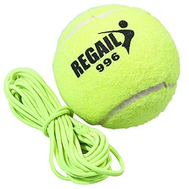 Imagem de Beyamis Treinador de Tênis Bola de Tênis com Corda Elástica para Crianças e Adultos Iniciante (Verde, 64mm, 1 Unidade)