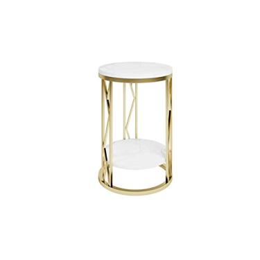 Imagem de jinyi2016SHOP Mesas de apoio para cama, mini mesinha de cabeceira, mesa, redonda, ardósia, cabeceira, armário, quarto, armário, mesinhas de cabeceira para quarto (cor: 15,8 polegadas/40 cm, tamanho: C)