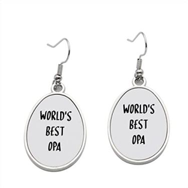 Imagem de World's Best Opa Brinco - Brincos pendentes para meninas - Presente de festa de aniversário dos namorados, Metal, Sem pedras preciosas
