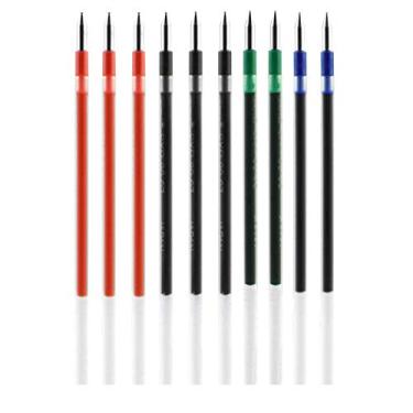 Imagem de Caneta esferográfica multicolorida Mitsubishi Lápis Jet Stream 0,5 mm Refil Core Free Conjunto de 10 (preto, vermelho, azul, verde) SXR-80-05