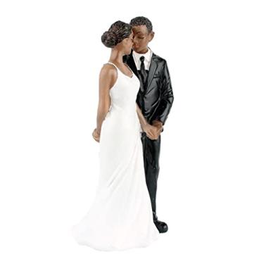 Imagem de Bonarty Romantic Cake Bride Groom Cake Toppers Wedding Figurines Decoration Party