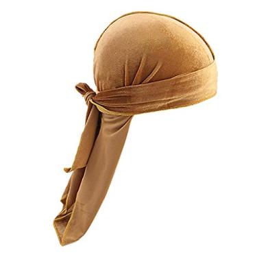 Imagem de kowaku Lenço de cabeça de seda para adultos turbante muçulmano quimioterapia câncer, Caqui, as described