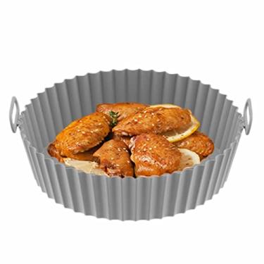 Imagem de Panela de silicone Air Fryer – [atualizado] Acessórios para forno de fritadeira a ar seguro para alimentos | Substituição de papel de revestimento de pergaminho inflamável | Forros