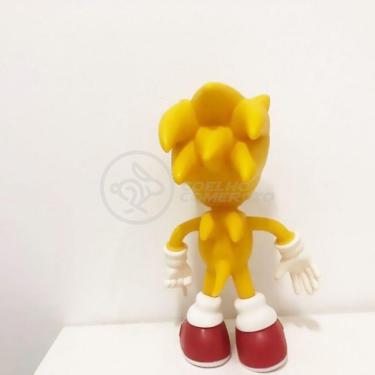 Imagem de Boneco Action Figure Sonic Amarelo Articulado 23cm