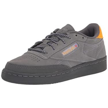 Imagem de Reebok Tênis masculino Club C 85, Preto/bege moderno/chiclete, 9.5 Women/8 Men