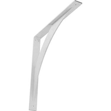 Imagem de Ekena Millwork BKTM02X20X20LEHWH Suporte de aço legado, 5 L x 50 P x 50 A, branco martelado