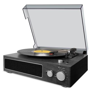 Imagem de Vitrola Raveo Studio Preto Toca-Discos, Bluetooth, Radio FM, USB, Saída Auxiliar Bivolt