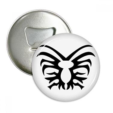 Imagem de Ilustração Preta Inseto Padrão Aranha Abridor de Garrafas Ímã de Geladeira Emblema Multifuncional