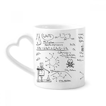 Imagem de Caneca de cerâmica com experiência de química orgânica Calculus copo de coração de vidro