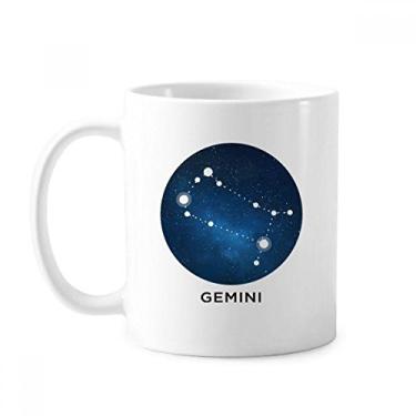 Imagem de Caneca de cerâmica com signo do zodíaco da constelação de Gêmeos