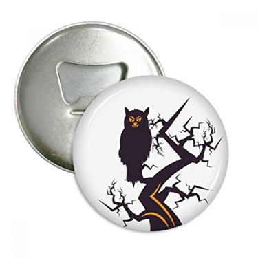 Imagem de Coruja com olhos de árvore, abridor de garrafas, ímã de geladeira, emblema multifuncional